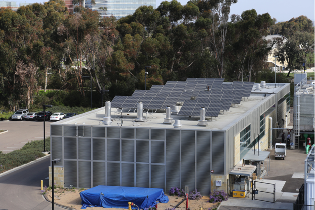 solar panels on roof