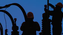 substation workers silhouette