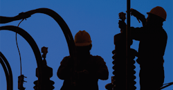 substation workers silhouette substation workers silhouette