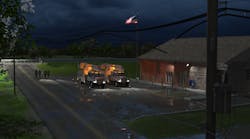 Snapshot of Simulated Night Time Incident