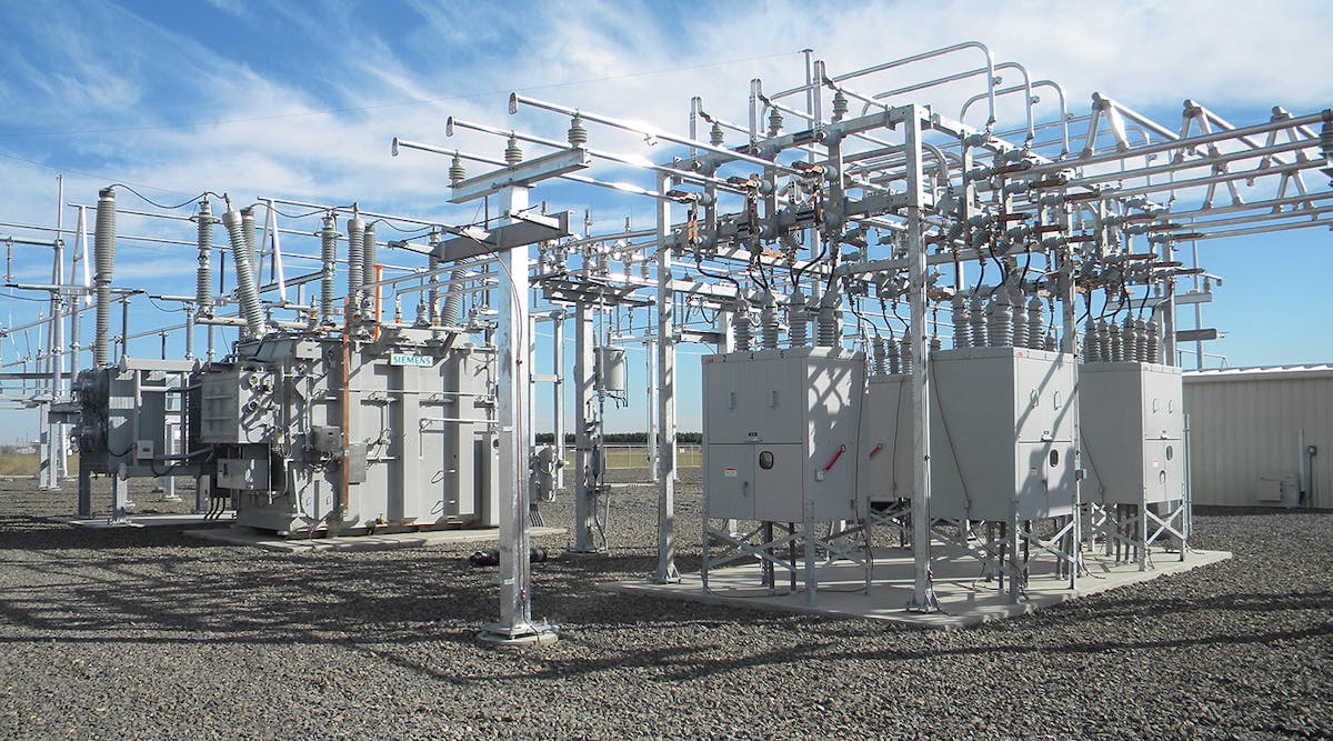 The ultimate build-out of the new Cloud View substation contains a 230-kV H-bus rated for 3000 A; three sets of transformers, each including a 230-kV live-tank breaker; a 41-MVA 230 x 115/13.8-kV transformer; and a six-bay distribution structure.