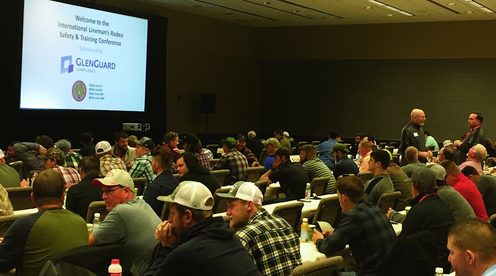 Students, apprentices and journeymen linemen packed the Overland Park Convention Center to learn about safe work practices.