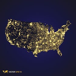 united states at night united states at night