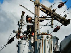 lineman restoring power lineman restoring power