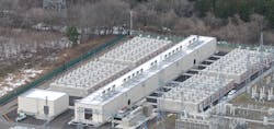 Aerial overview of the BESS installed in Nishi-Sendai substation.