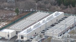 Aerial overview of the BESS installed in Nishi-Sendai substation.