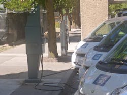 Portland General Electric charging station at Electric Avenue Portland General Electric charging station at Electric Avenue