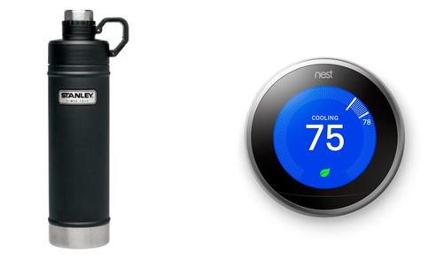 thermostat and water bottle