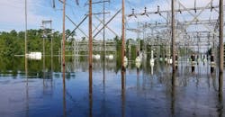flooded substation flooded substation