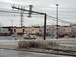 broken pole due to ice broken pole due to ice