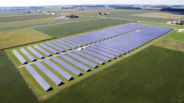 Half Moon Ventures&rsquo; 4.2-MW solar farm provides electricity for the Minster DER system in Ohio.