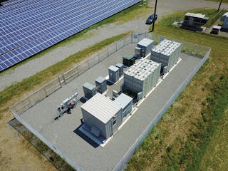 Advanced Solar Products installed a 1-MWh Eos Aurora battery system for the PSE&amp;G solar project at the Caldwell wastewater treatment plant in New Jersey.