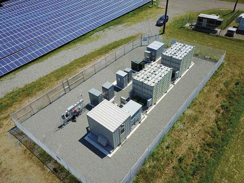 Advanced Solar Products installed a 1-MWh Eos Aurora battery system for the PSE&amp;G solar project at the Caldwell wastewater treatment plant in New Jersey.