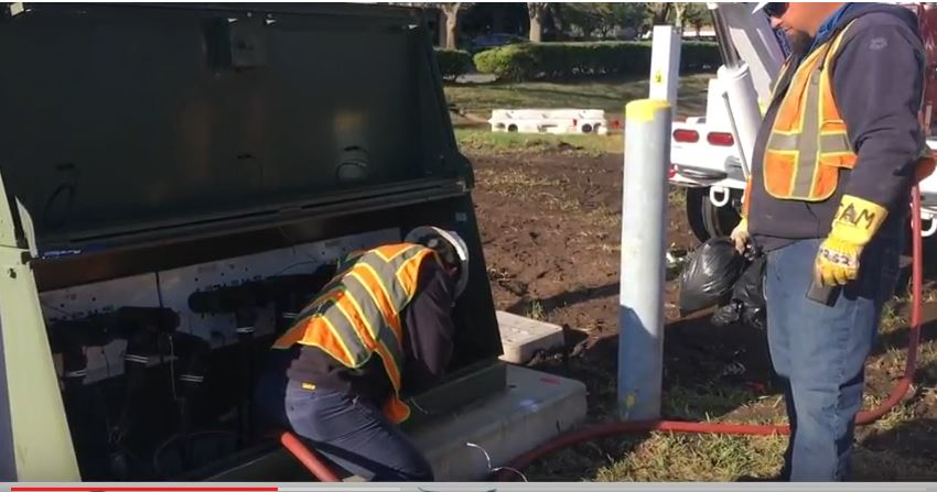 underground distribution installation