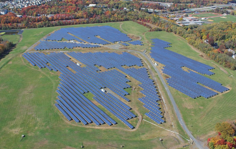 solar farm on landfill