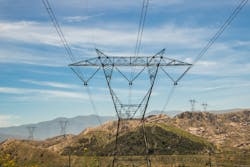 Power lines through the hills of Southern California Power lines through the hills of Southern California