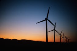 Wind turbines generating electricity Wind turbines generating electricity