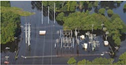 flooded substation flooded substation