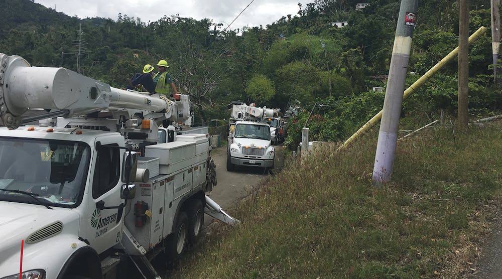 Ameren Illinois and Ameren Missouri crews focused their restoration efforts on Rio Grande, a municipality in the northeast part of Puerto Rico