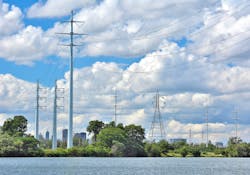 Very, very tall hydro towers, used in certain areas to carry high tension electric cables over long distances. Very, very tall hydro towers, used in certain areas to carry high tension electric cables over long distances.
