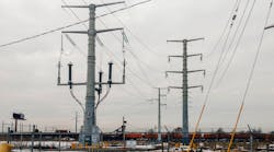 This underground-to-overhead transition structure, the first for a 345-kV line in the U.S., helped PSE&amp;G to solve the challenge posed by one particularly congested area along the underground project.