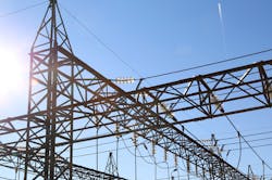 metal cage inside a power plant for the production of electricity with trellis and isolator metal cage inside a power plant for the production of electricity with trellis and isolator