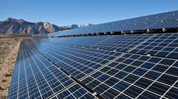 Mojave desert solar array at Red Rock Canyon National Conservation Area.