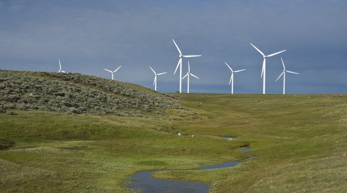 Wind turbines in south-western Wyoming. Photo taken in spring of 2011.