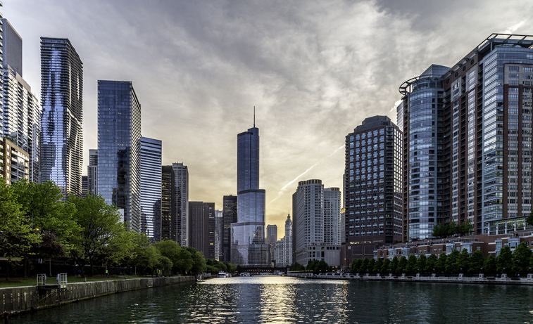 View of Chicago Riverwalk