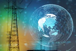 A smart grid and global network concept A smart grid and global network concept