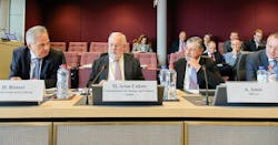 Officials at the launch of an IRENA report Officials at the launch of an IRENA report