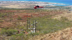 Transmission structure replacement work in Oahu, Hawaii