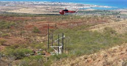 Transmission structure replacement work in Oahu, Hawaii Transmission structure replacement work in Oahu, Hawaii