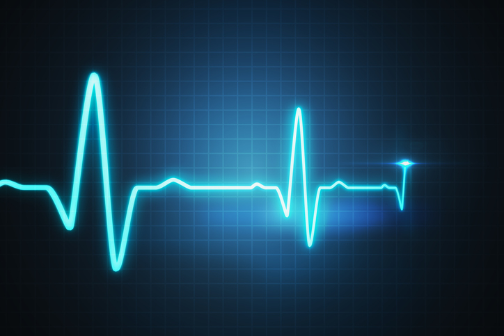Illustration of EKG cardiogram for monitoring heartbeat