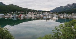 Cordova Harbor viewed from the West (facing east). Cordova Harbor viewed from the West (facing east).