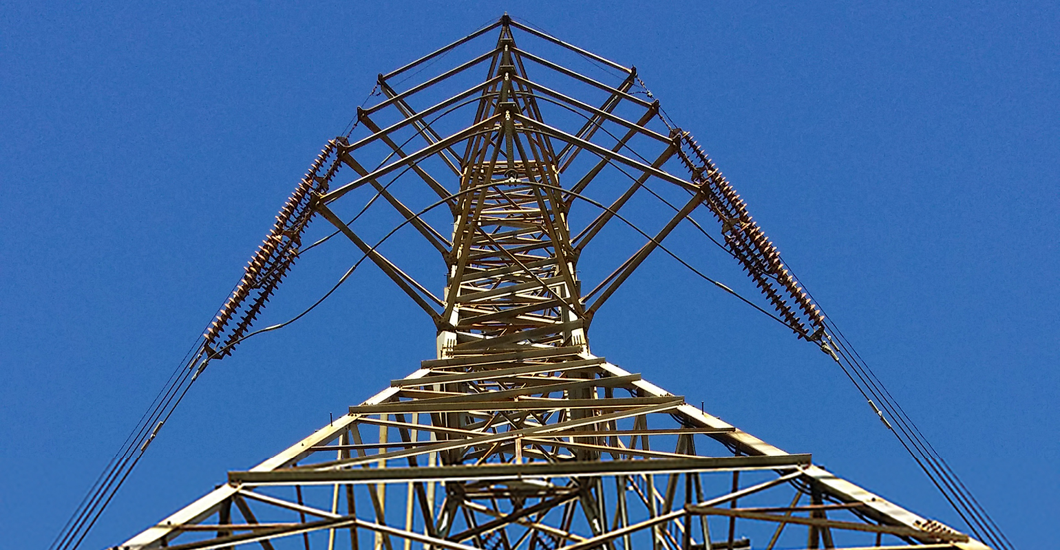 A transmission tower