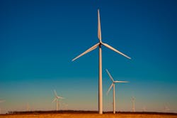 Wind turbines on a wind farm Wind turbines on a wind farm