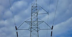 Refurbished transmission line showing replacement akimbo crossarms Refurbished transmission line showing replacement akimbo crossarms