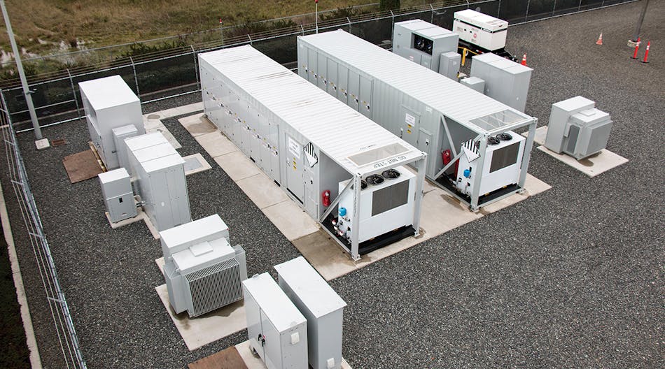 Snohomish County PUD installed its first energy storage system using lithium-ion batteries at a substation in Everett, Washington
