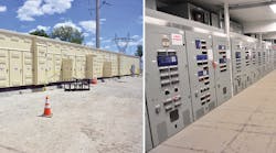 The 34.5-kV bus, circuit breakers and other equipment is housed indoors in a climate-controlled building.