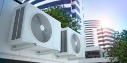 Air-conditioner units installed outside a building Air-conditioner units installed outside a building