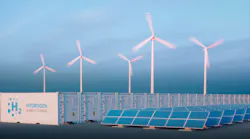 Photovoltaic cells, wind turbines and battery container