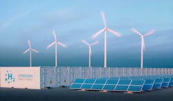 Photovoltaic cells, wind turbines and battery container Photovoltaic cells, wind turbines and battery container