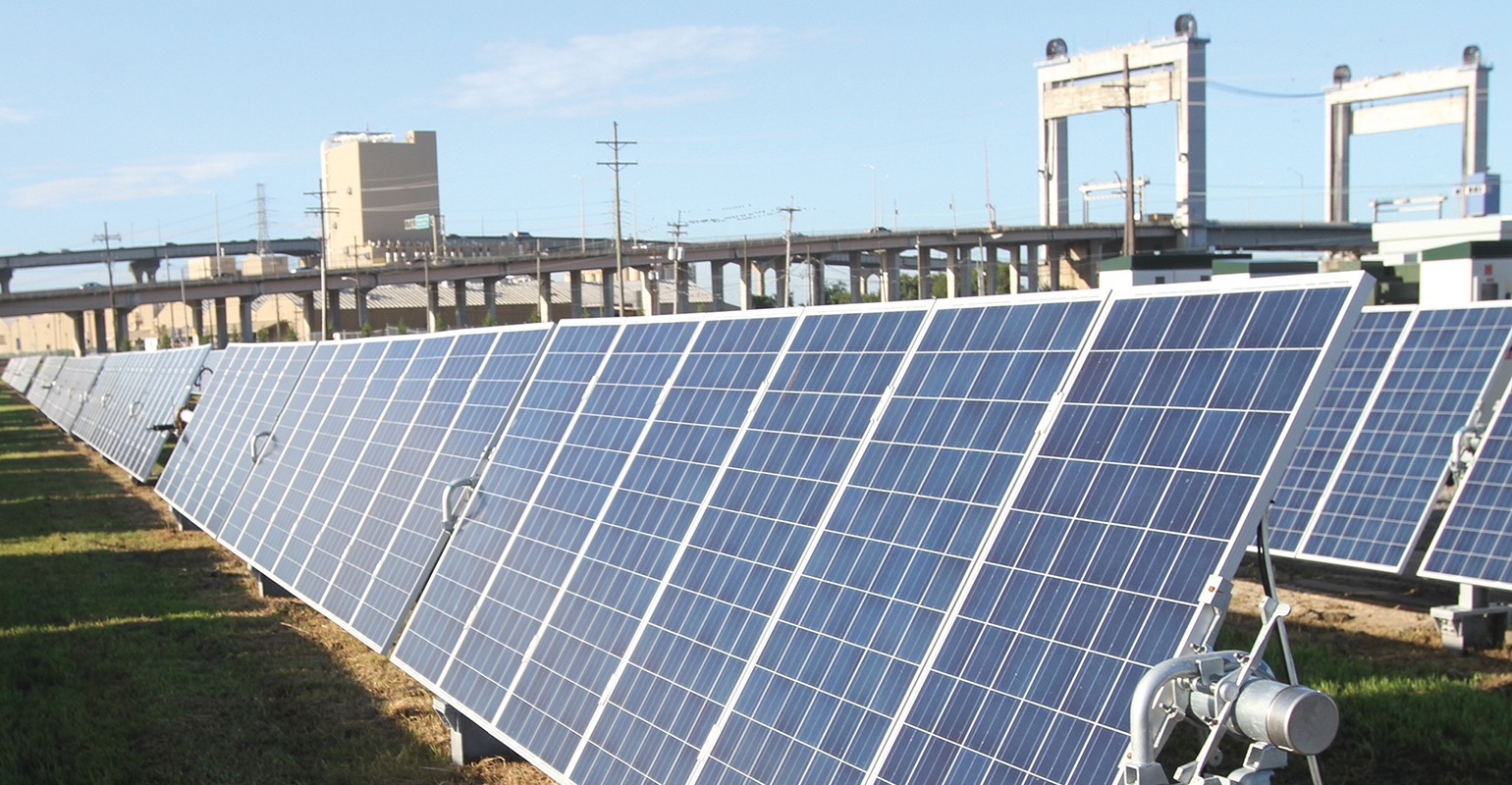 A range of solar panels