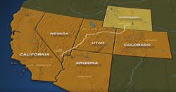 A map showing the extent of the transmission line A map showing the extent of the transmission line