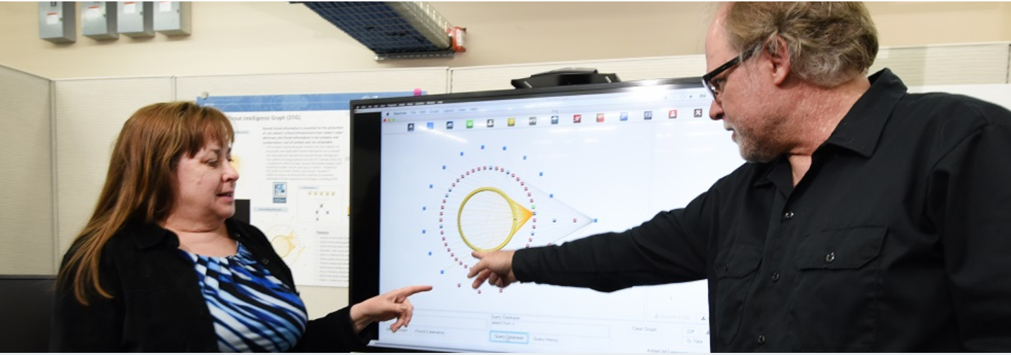 Professionals discussing cybersecurity