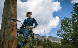 NV Energy worker monitoring a high fire-risk area NV Energy worker monitoring a high fire-risk area