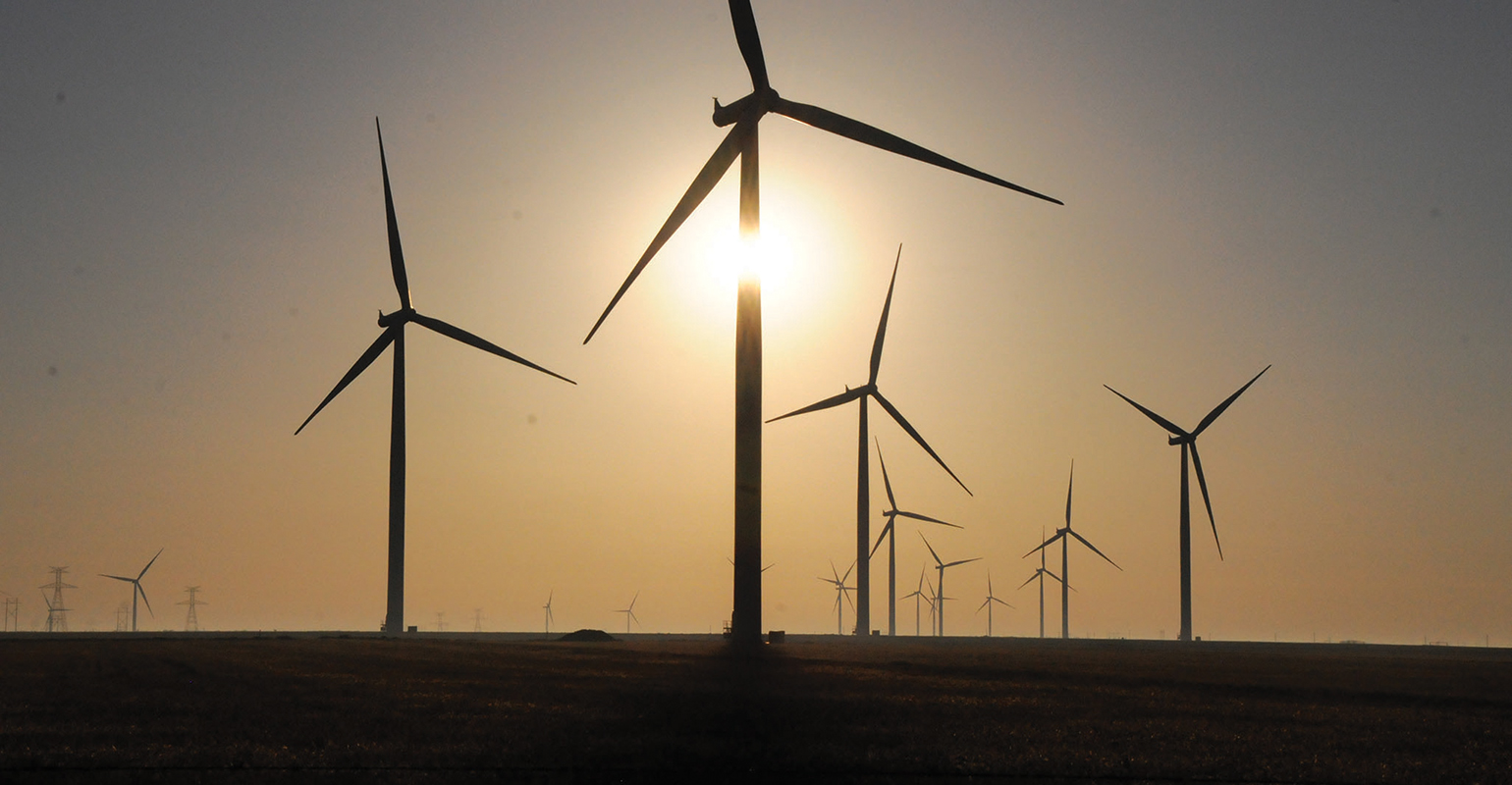 A range of wind turbines