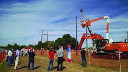 Line and substation field crews at work Line and substation field crews at work