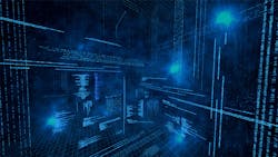 A representational image showing waves of data A representational image showing waves of data